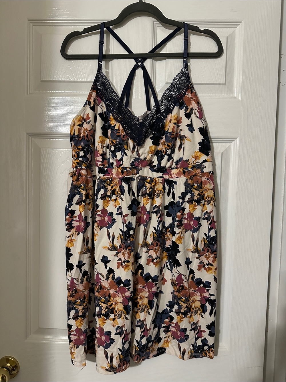 Lane Bryant Floral Lace Trim Chemise Babydoll 22/24